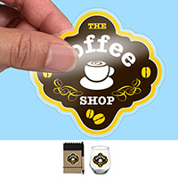 Full Color Custom Shape Removable Vinyl Sticker Decals in Singles